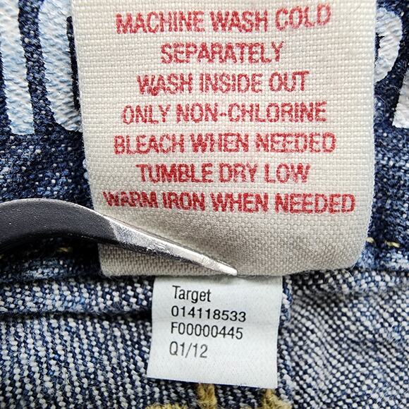 Mossimo Supply Co Shorts Womens 13 Juniors Blue Low Rise Bermuda Fit 6 Stretch - Picture 5 of 10